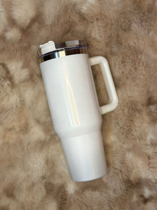 White 40 oz Tumblers Glossy